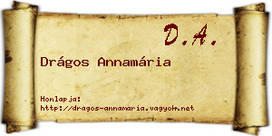 Drágos Annamária névjegykártya