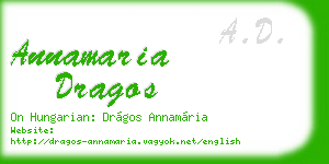 annamaria dragos business card